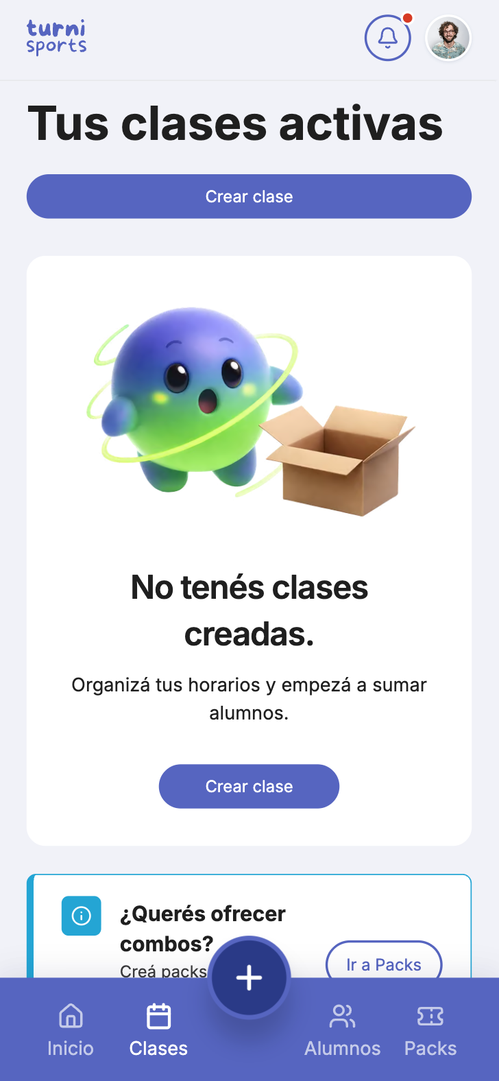 Turni — vista mobile